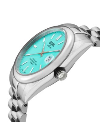 Men's West Village Swiss Automatic Silver-Tone Stainless Steel Bracelet Watch 40mm