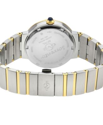Women's Sorrento Swiss Quartz Diamond Accents Two-Toned SS IPYG Stainless Steel Bracelet Watch 32mm