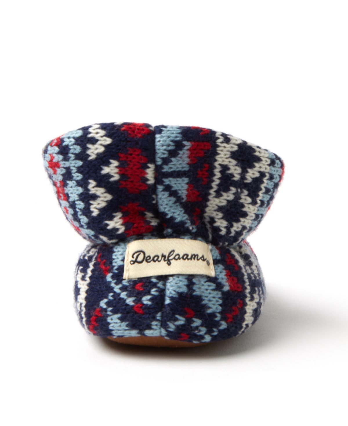 Dearfoams Kid's Fairisle Baby Bear Warm Up Bootie - Blue