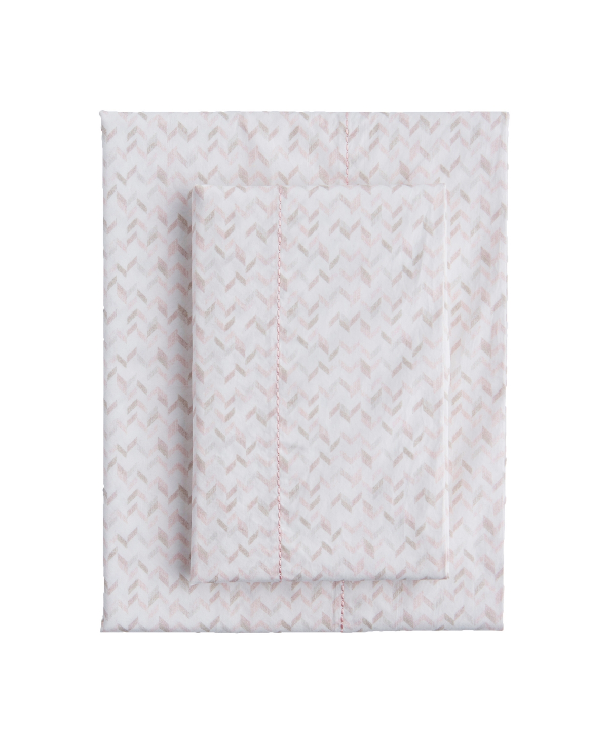 Splendid Soft Herringbone Cotton 300-thread Count 2 Piece Pillowcase Pair, King Bedding In Multi