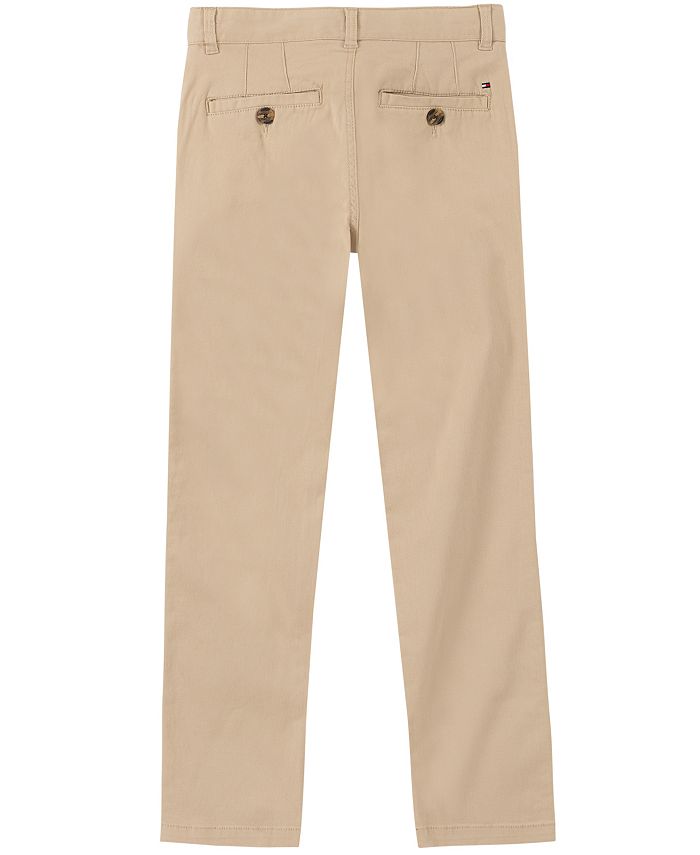 Tommy Hilfiger Little Boys Flat-Front Stretch Chino Pants - Macy's