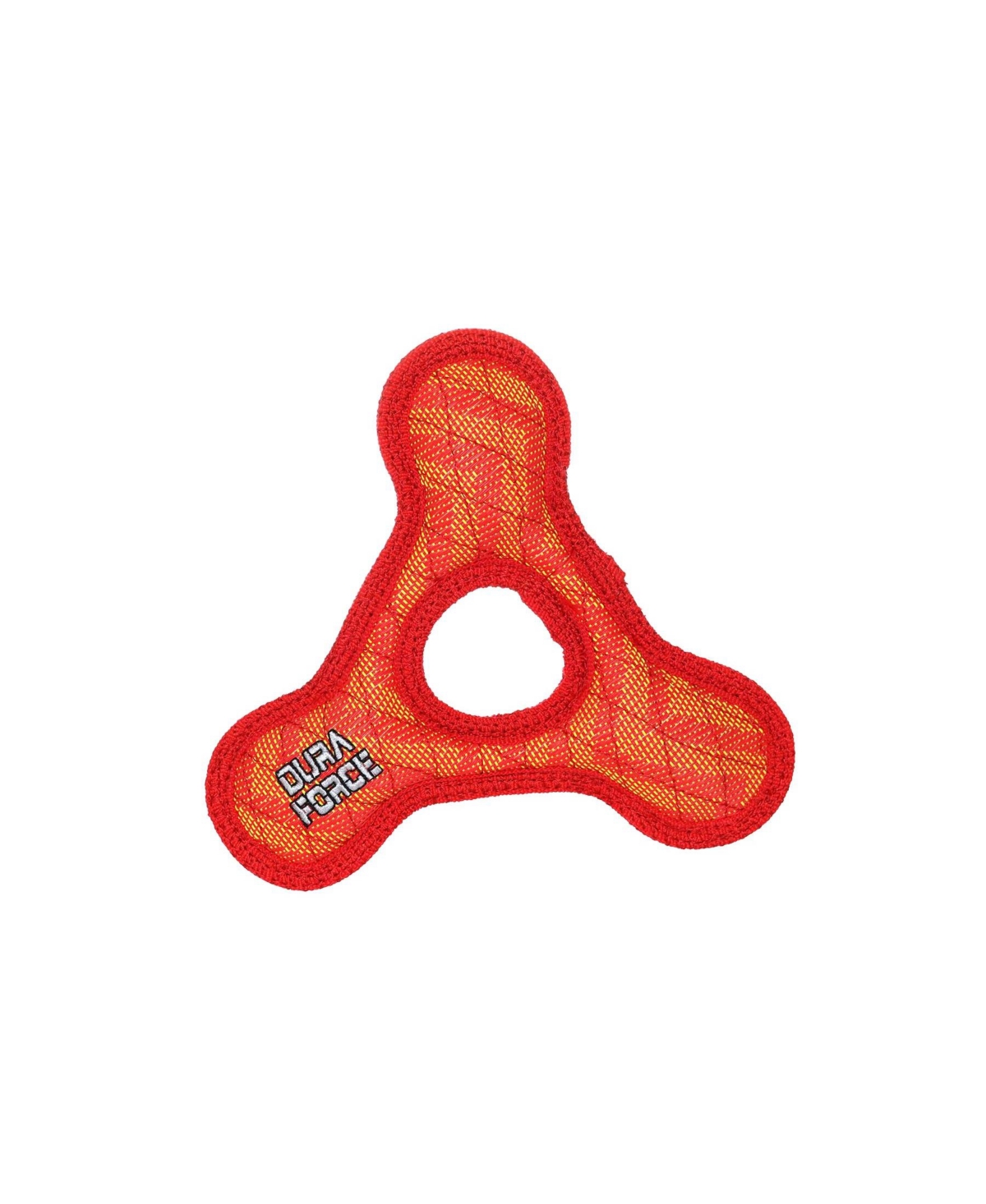 Jr TriangleRing ZigZag Red-Red, Dog Toy - Bright Red