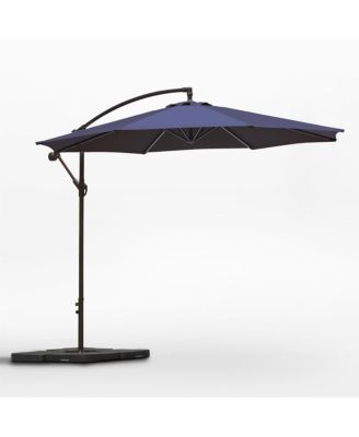10 ft Outdoor Patio Cantilever Umbrella with Weight Base