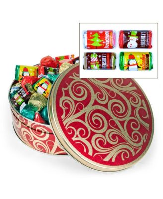 104 pcs Christmas Gift Tin with Hershey's Holiday Chocolate Candy Mix (1.5 lb)