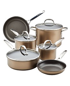 Ascend Hard Anodized Aluminum Non-Stick 10-Piece Kitchen Pots and Pans Cookware Set