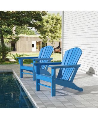 All-Weather Contoured Outdoor Poly Adirondack Chair (Set of 2)