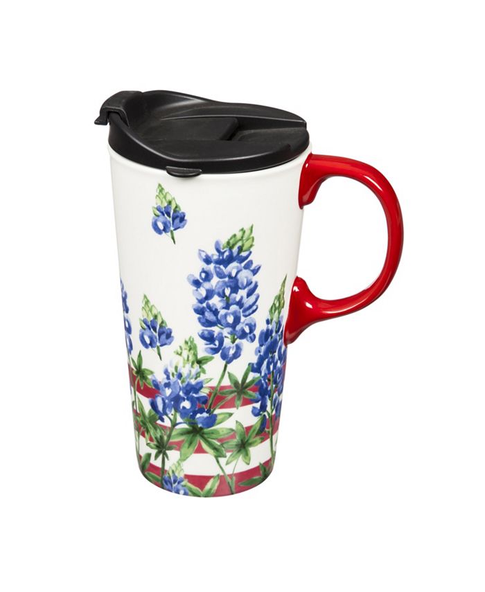 Evergreen Ceramic Travel Cup, 17 OZ. ,w/box and Tritan Lid, Americana