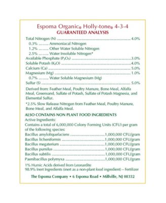 Organic Holly-tone Evergreen and Azalea Food, 36lb