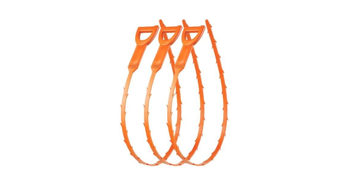20-Inch Plumbing Snake Drain Clog Remover - 3 Pack - Blue