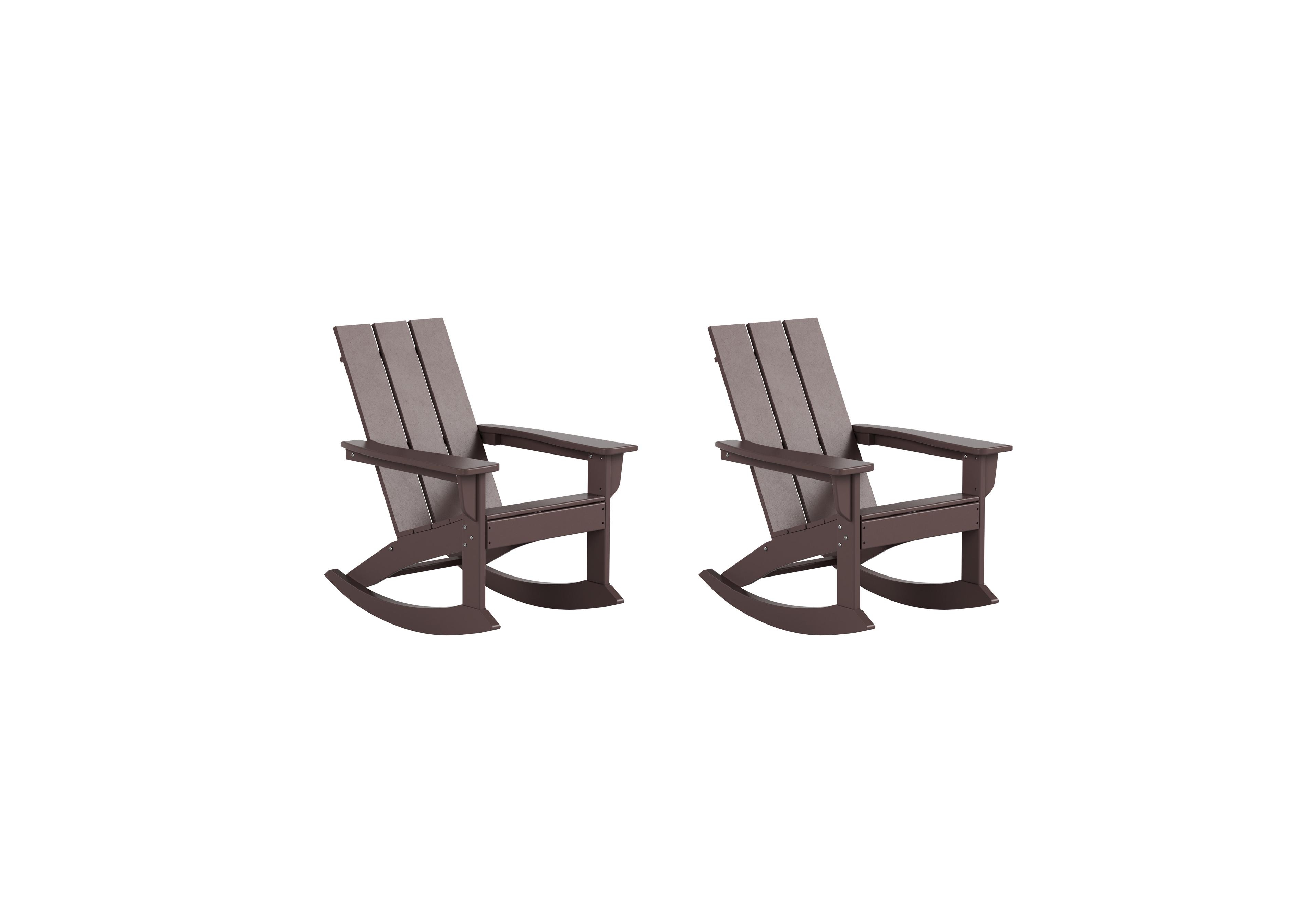 WestinTrends Modern Adirondack Outdoor Rocking Chair (Set of 2)