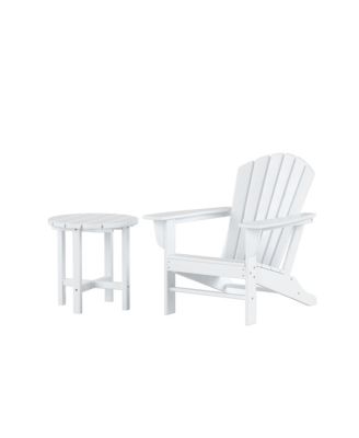 Outdoor Adirondack Chair with Round Side Table