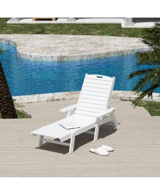 Adirondack Outdoor Chaise Lounge for Patio Garden Poolside