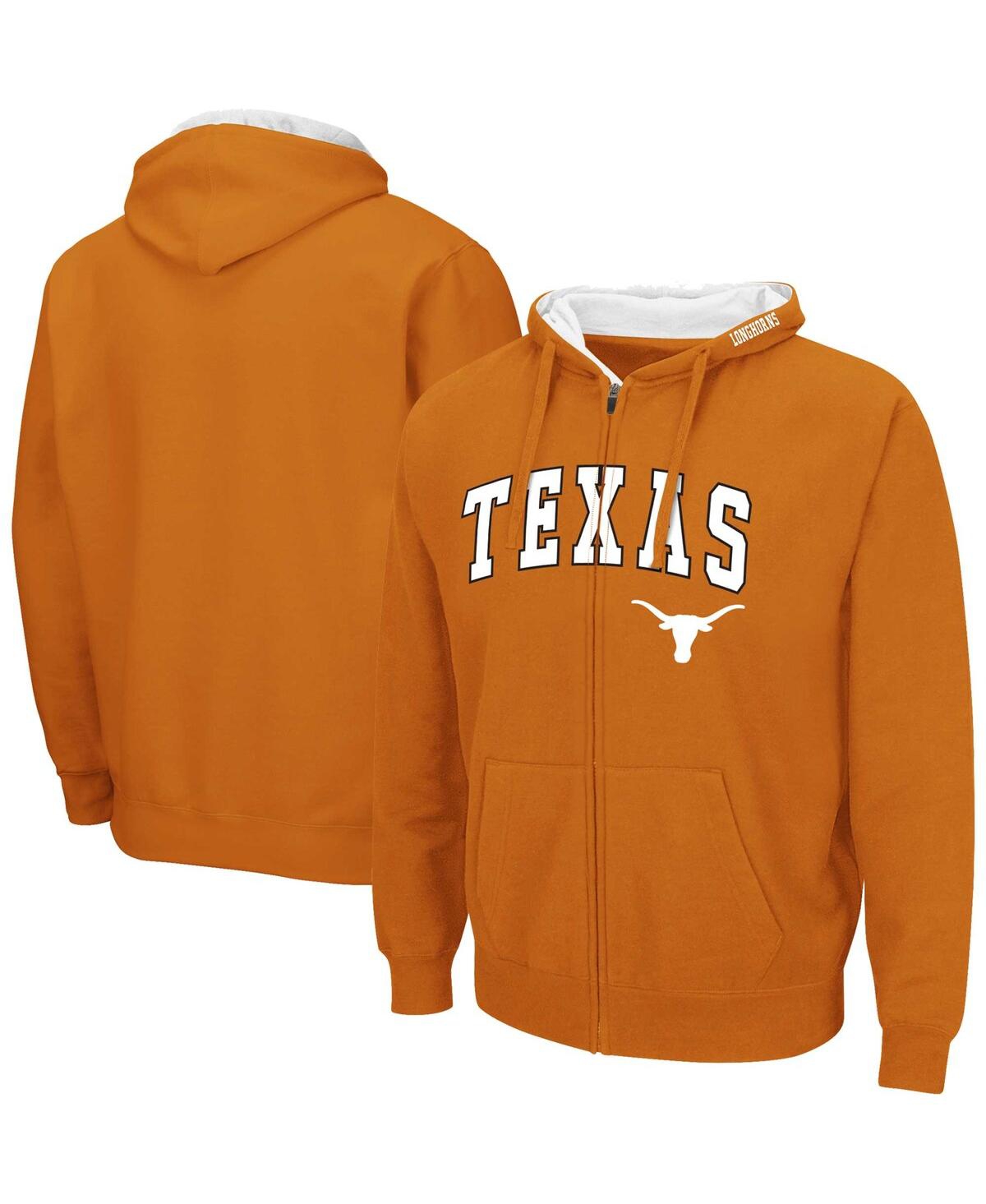 Colosseum Men's  Texas Orange Texas Longhorns Big & Tall Arch & Logo 2.0 Pullover Hoodie In Texas Orange