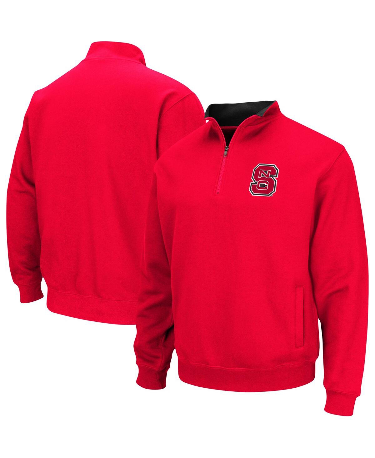 Shop Colosseum Men's  Red Nc State Wolfpack Tortugas Quarter-zip Sweatshirt