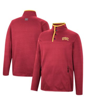 Men's Colosseum Cardinal USC Trojans Rebound Quarter-Snap Jacket