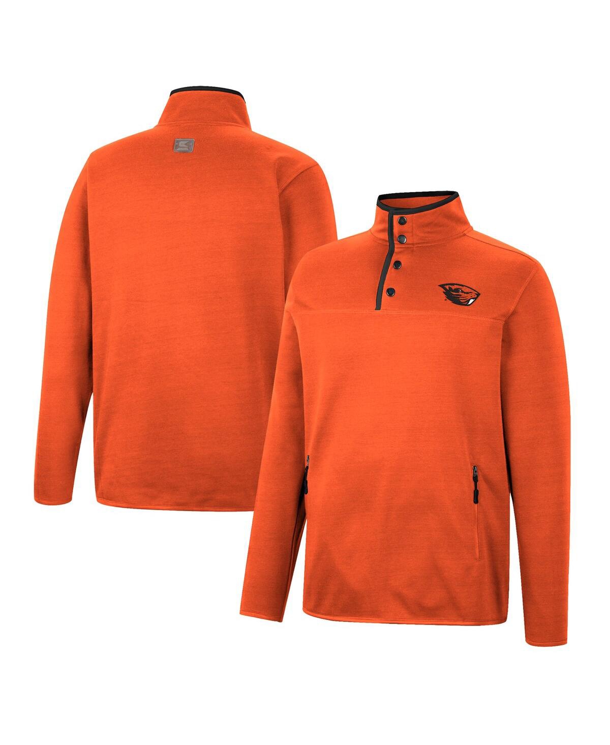 Colosseum Men's  Orange Oregon State Beavers Rebound Snap Pullover Jacket