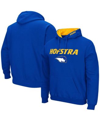 Men's Blue Hofstra University Pride Arch & Logo Pullover Hoodie