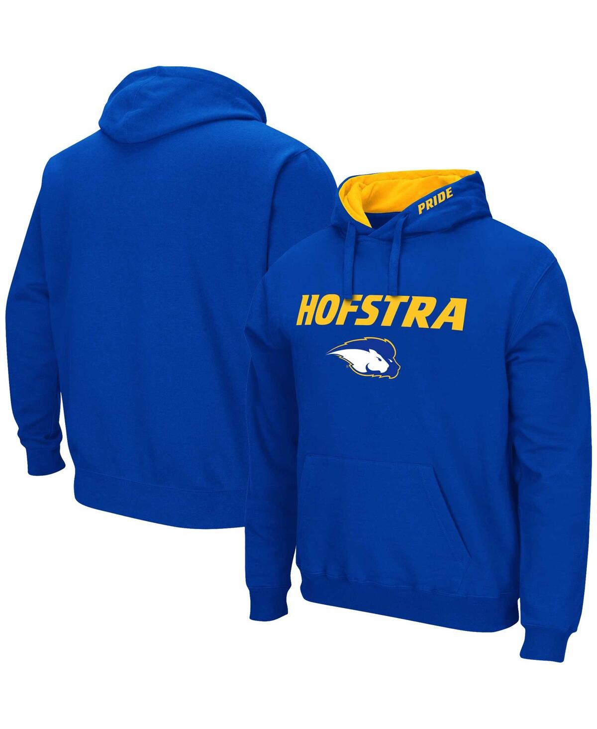 Colosseum Men's  Blue Hofstra University Pride Arch & Logo Pullover Hoodie In Blue