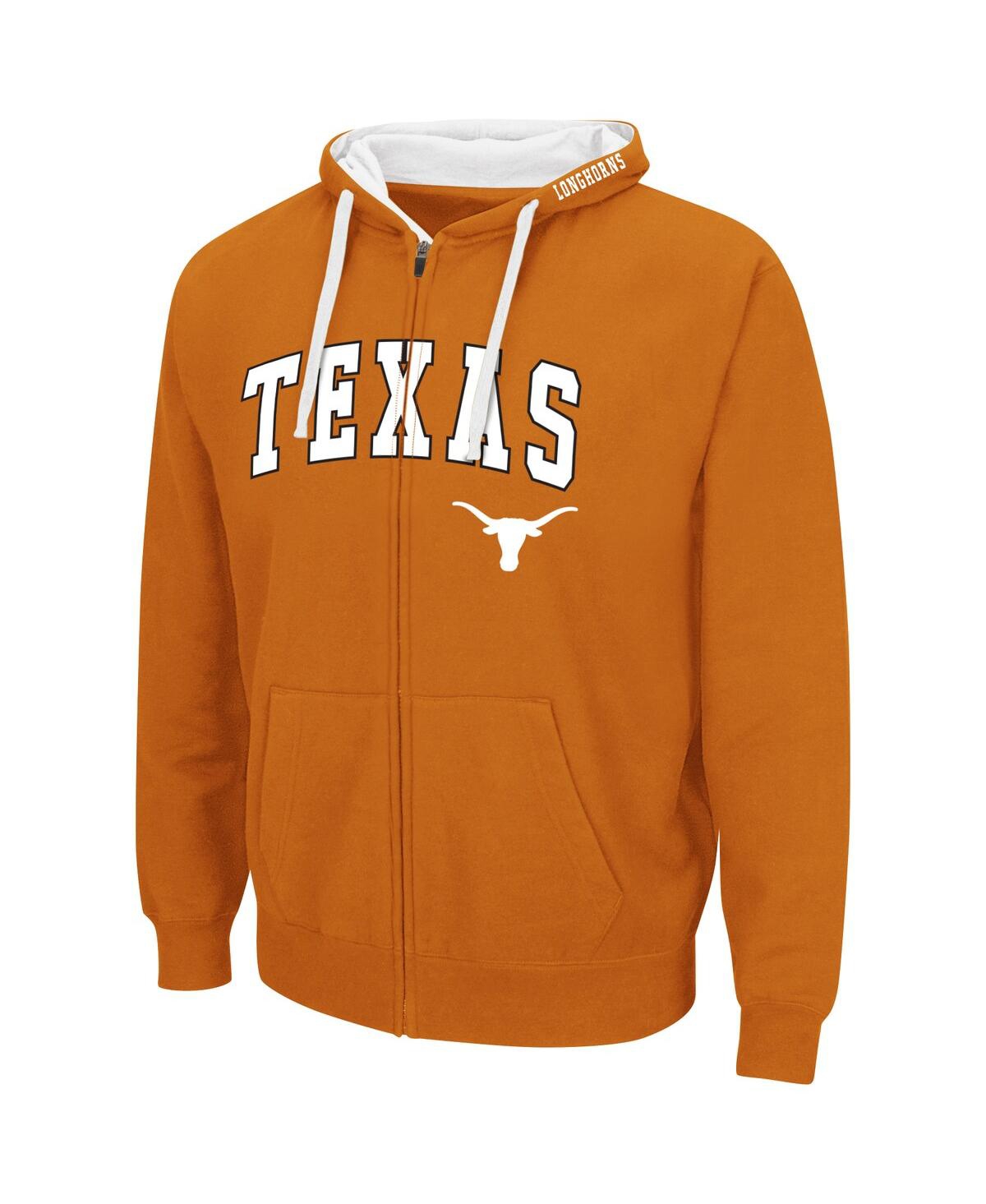 Colosseum Men's  Texas Orange Texas Longhorns Big And Tall Full-zip Hoodie In Orange