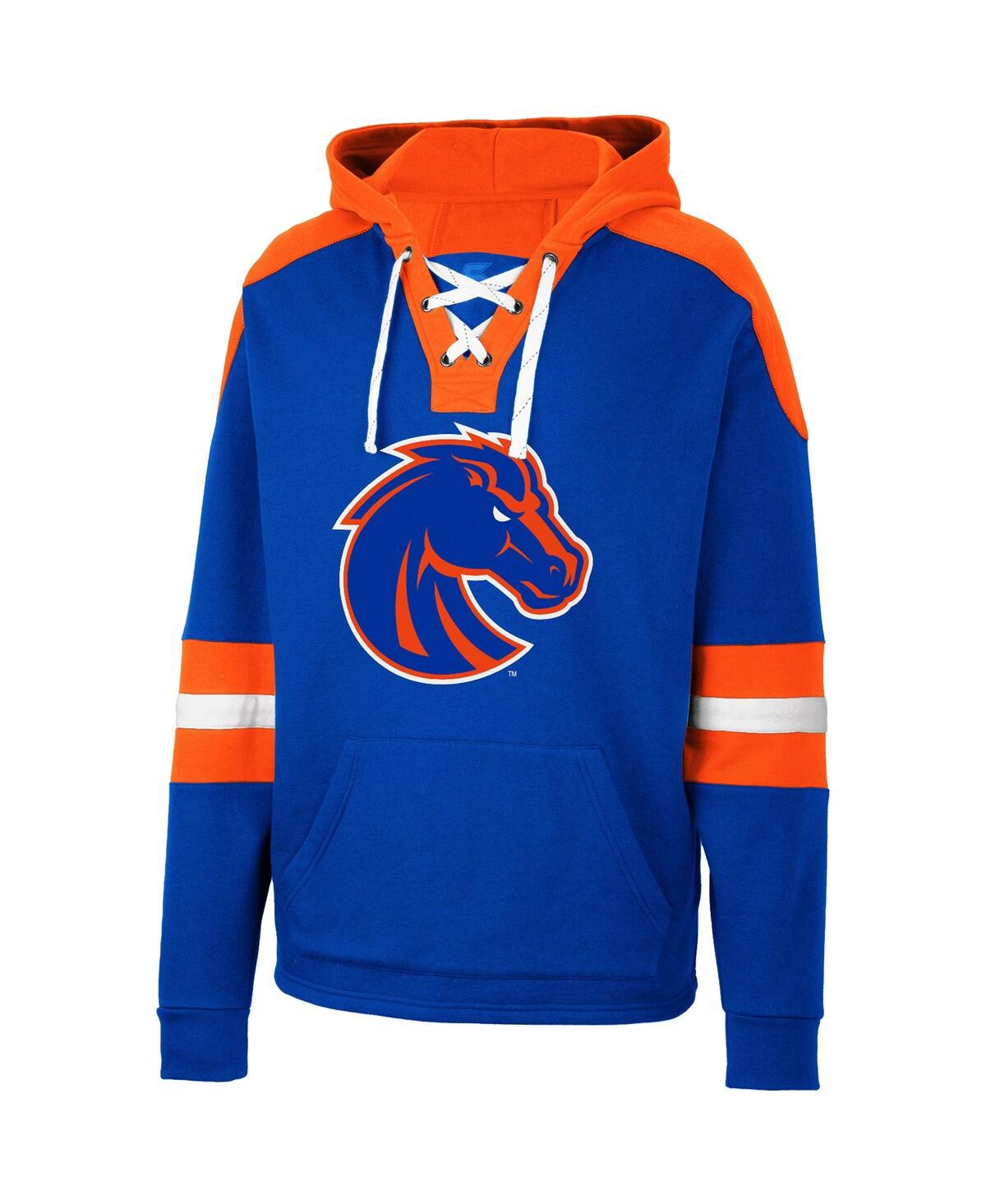 Shop Colosseum Men's  Royal Boise State Broncos Lace-up 4.0 Pullover Hoodie