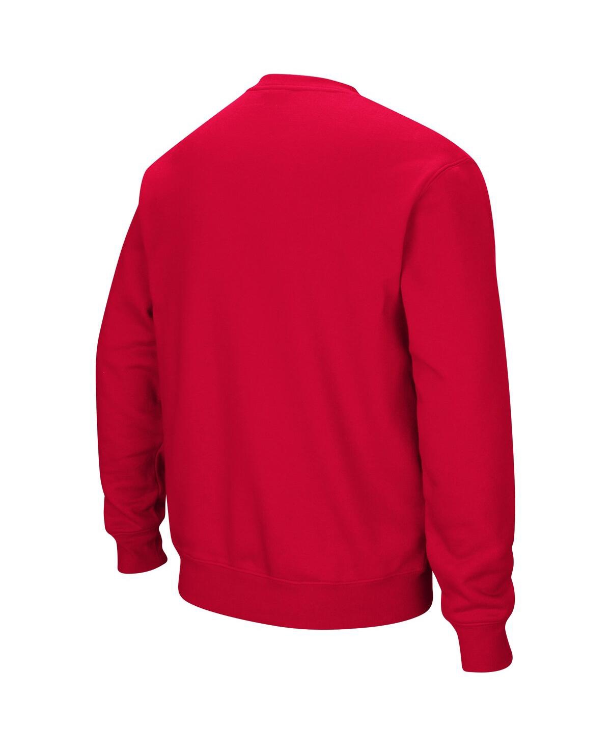 Shop Colosseum Men's  Red Marist Red Foxes Arch Over Logo Pullover Sweatshirt