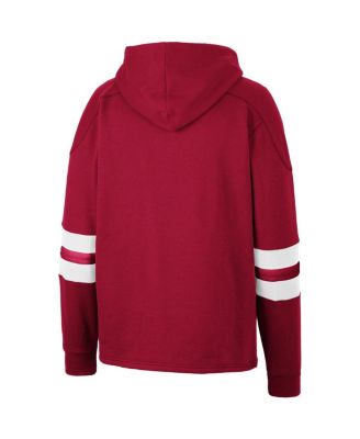 Men's Crimson Oklahoma Sooners Lace-Up 4.0 Pullover Hoodie