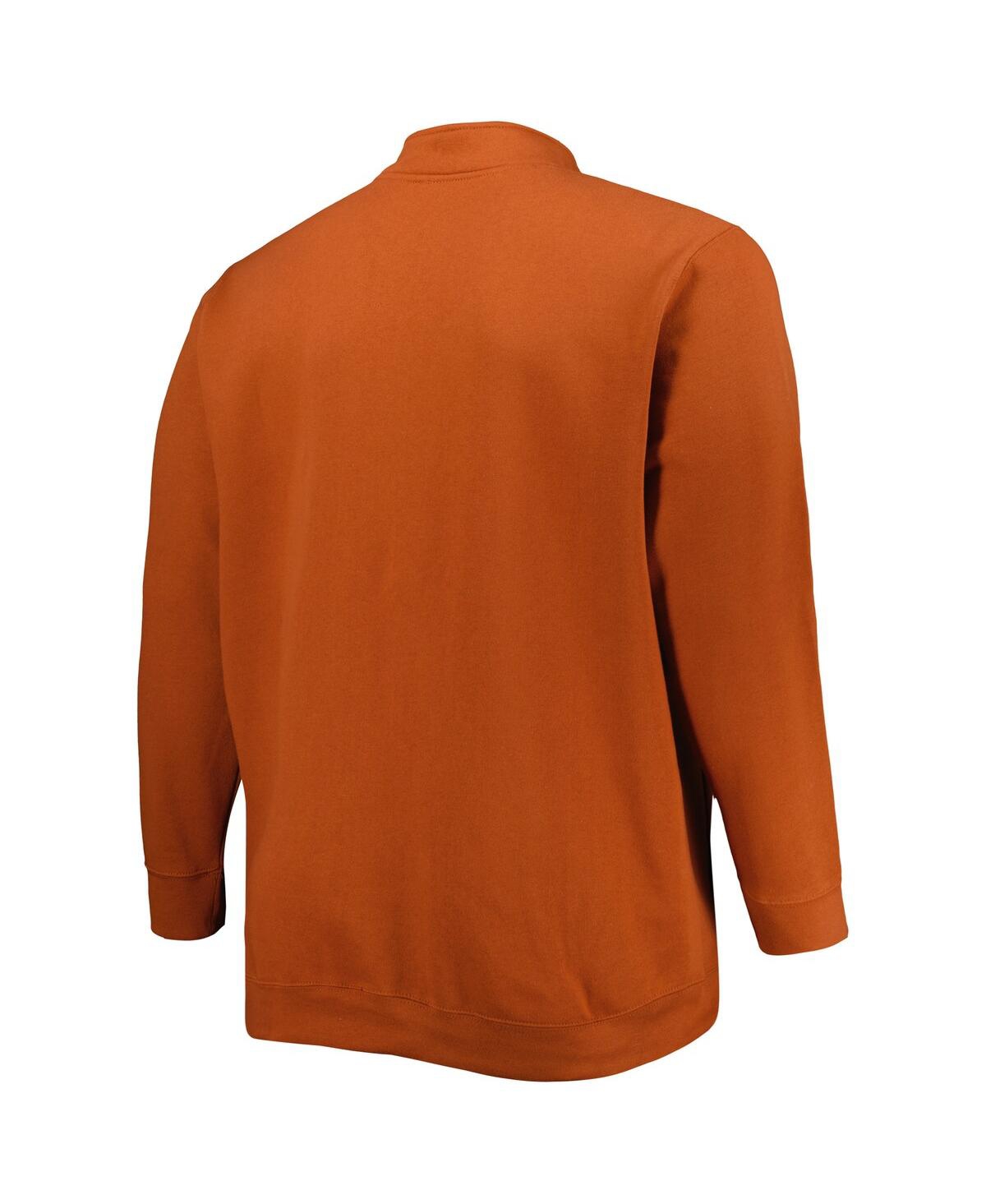 Colosseum Men's  Texas Orange Texas Longhorns Big And Tall Tortugas Logo Quarter-zip Sweatshirt In Texas Orange