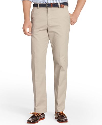 IZOD American Straight-Fit Flat Front Wrinkle-Free Chino Pants