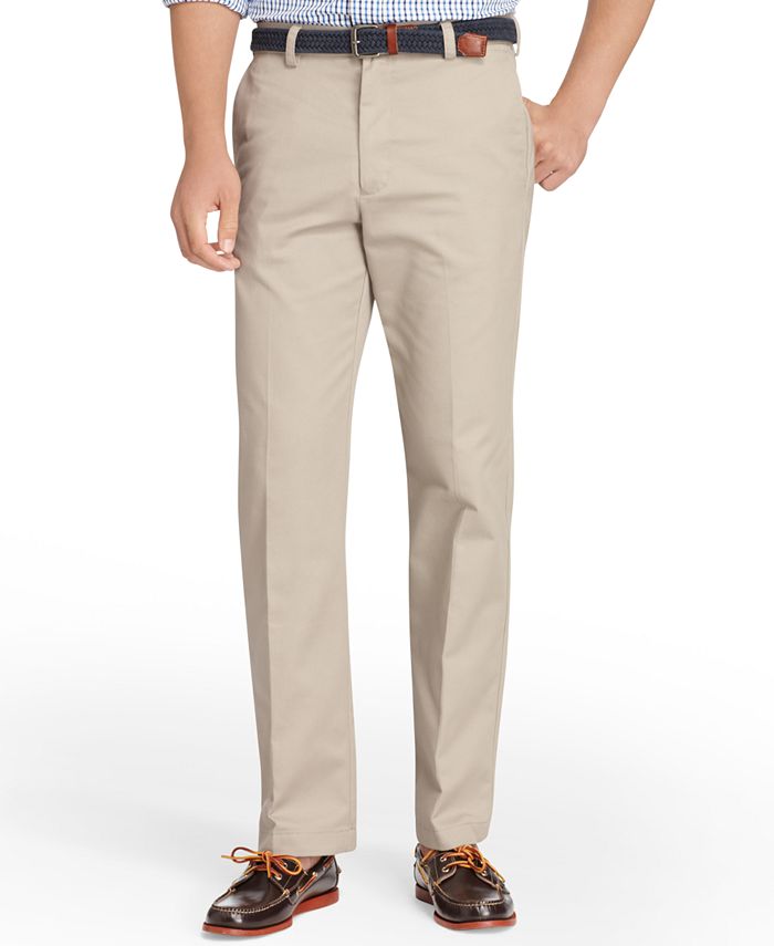IZOD Men's American Straight-Fit Flat Front Chino Pants & Reviews ...
