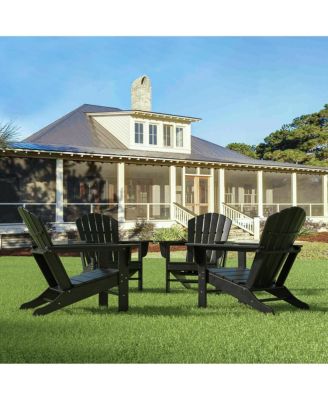 All-Weather Contoured Outdoor Poly Adirondack Chair (Set of 4)