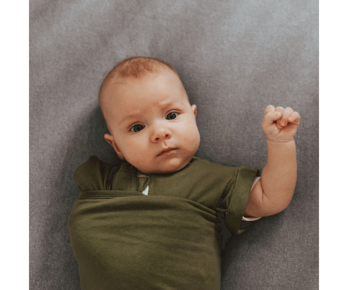 embe Baby Preemie Transitional Short Sleeve Swaddle Sack with arm snaps (3-6 months) Arms-In/Arms-Out, Legs-In/Legs-Out