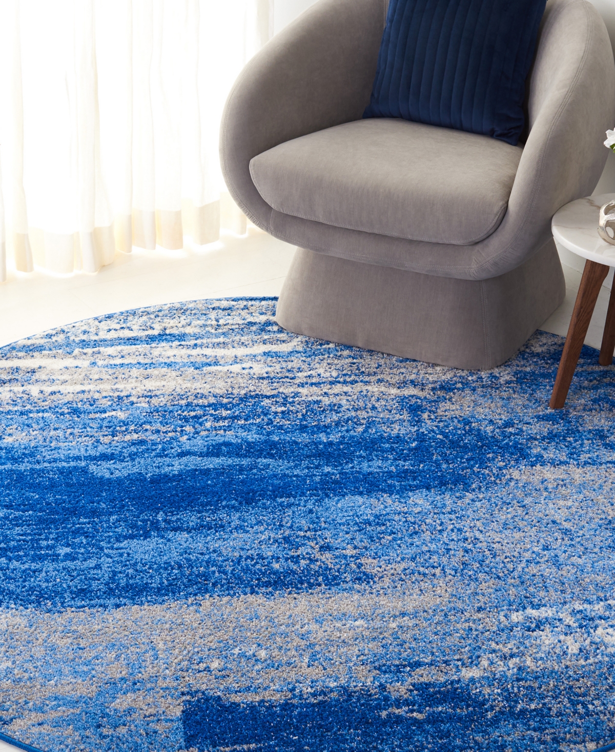 Safavieh Adirondack 112and Blue x Area Rug - Silver
