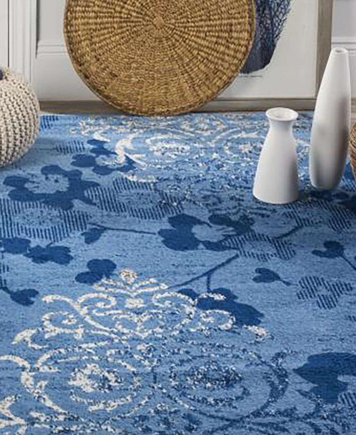 Safavieh Adirondack 114and Dark Blue Area Rug - Light Blue