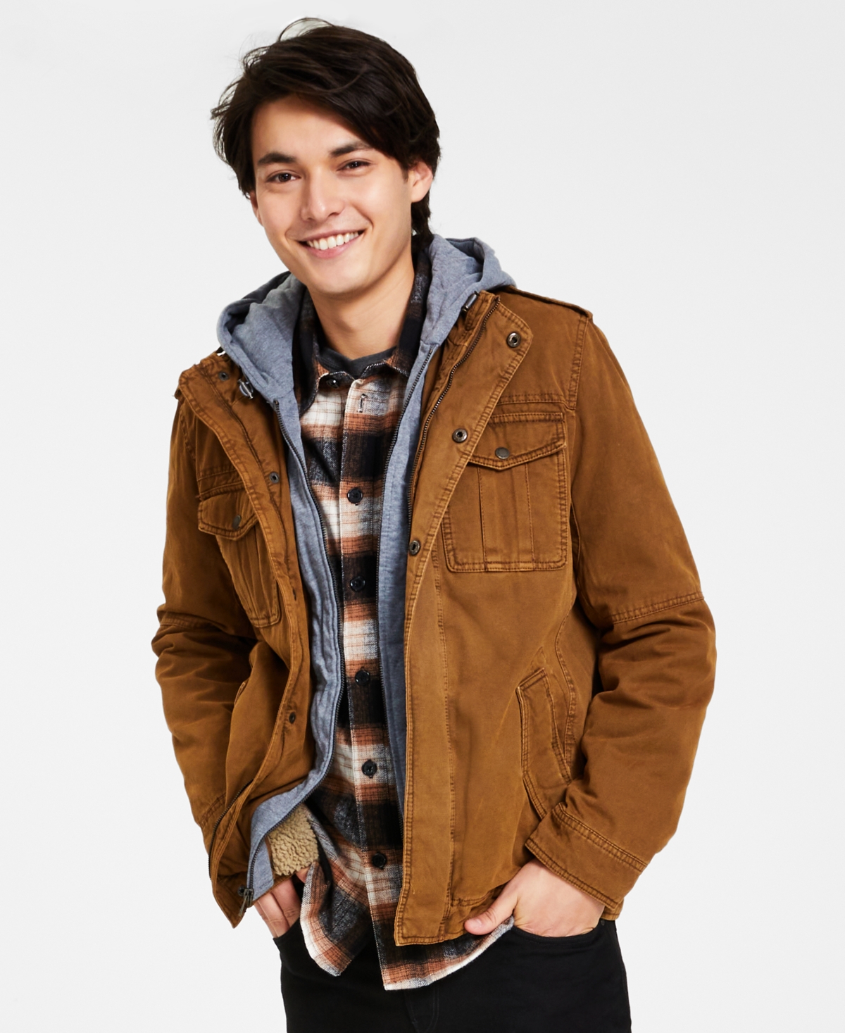 UPC 694414060622 product image for Levi's Men's Sherpa Lined Two Pocket Hooded Trucker Jacket | upcitemdb.com