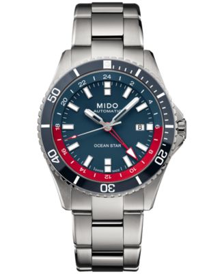Men's Swiss Automatic Ocean Star GMT Stainless Steel Bracelet Watch 44mm