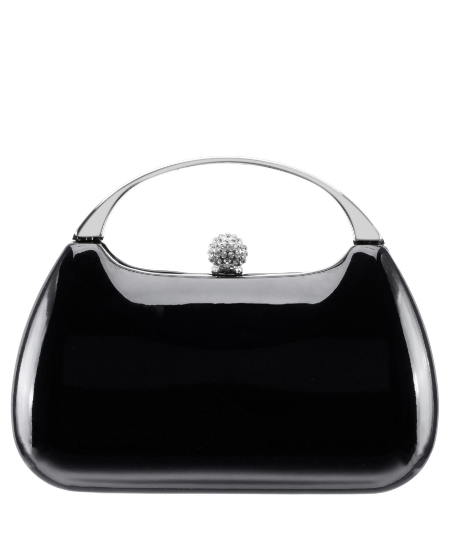 Женский клатч Nina Metallic Minaudiere bag with Metal Handle, цвет: Чёрный — фото 1