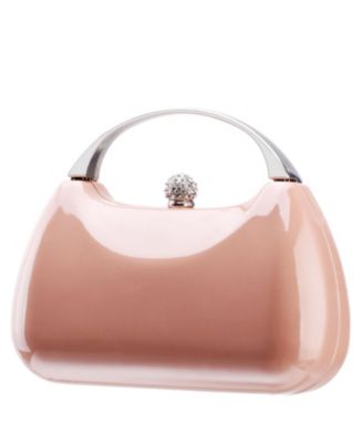 Women's Metallic Minaudiere bag with Metal Handle