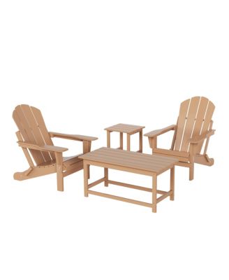 4-Piece Outdoor Paio Adirondack Conversation Set