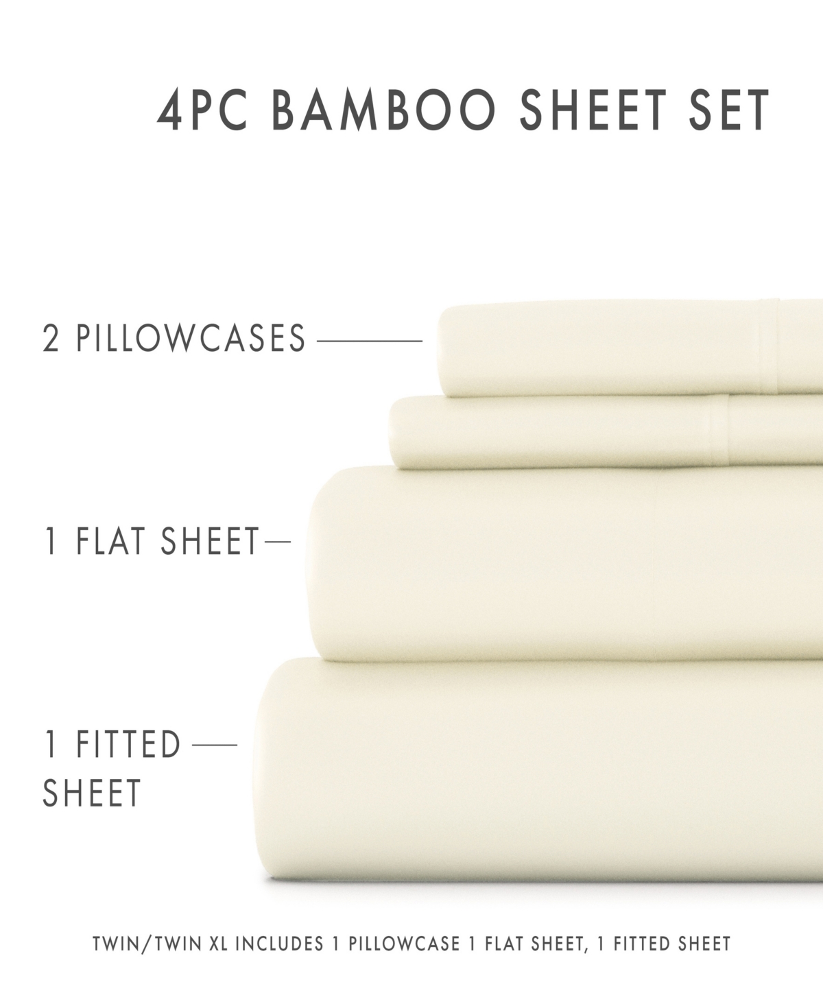 ienjoy Home Luxury Rayon from Bamboo 4-Pc. Sheet Set