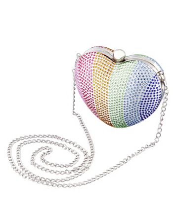 Nina Women's Crystal Heart Minaudiere Bag - Macy's