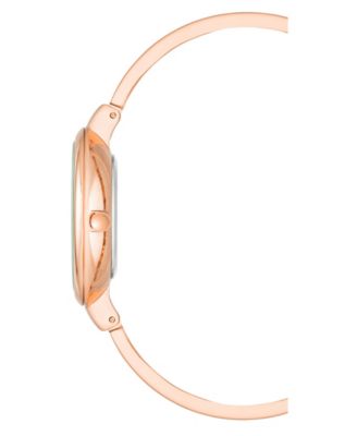 Women's Rose Gold-Tone Alloy Bangle Fashion Watch 37mm Set 4 Pieces