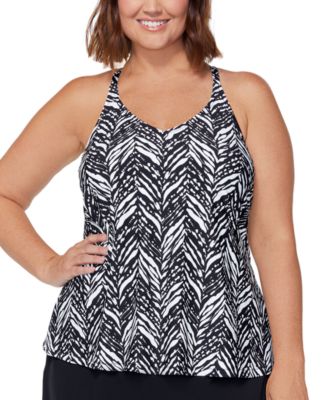 macy's tankini tops plus size