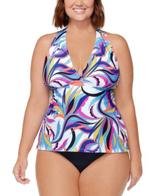 macys plus size tankini tops