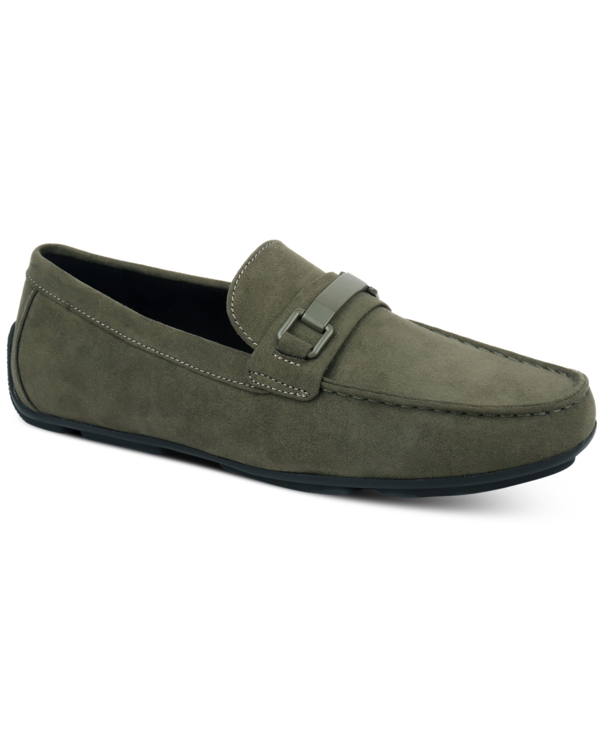 Alfani Men's Egan Driving Loafers, Created For Macy's Men's Shoes In Olive
