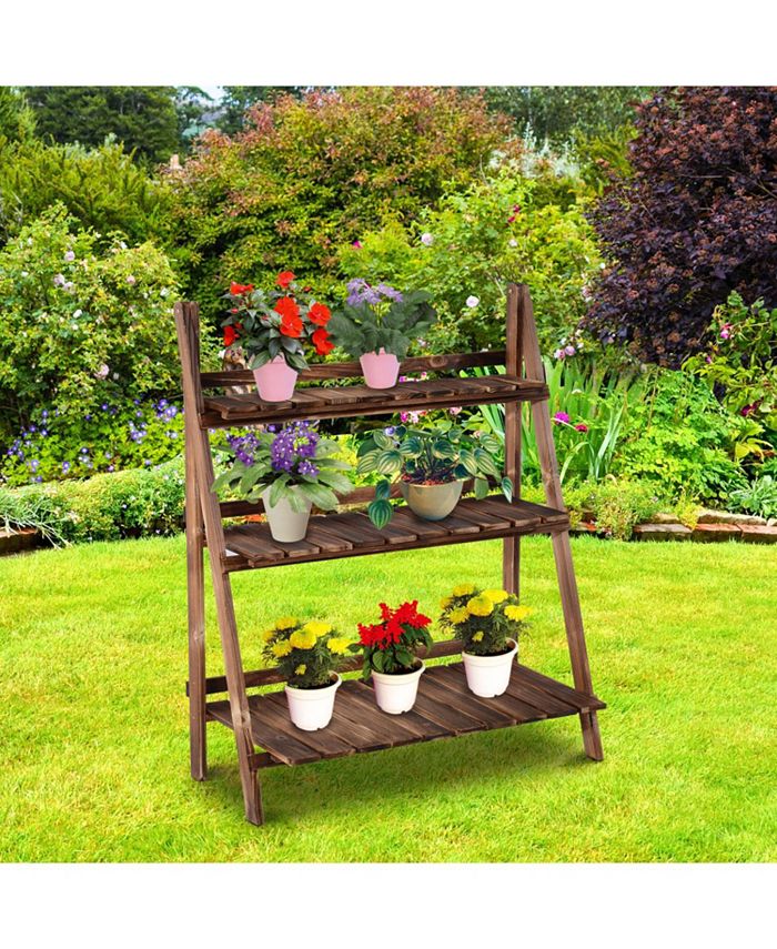 A to Z Hub 3 Tier Plant Pot Stand Stylish Modern and Stable Indoor/Outdoor Plant Rack Plant Container Set Price in India - Buy A to Z Hub 3 Tier Plant Pot