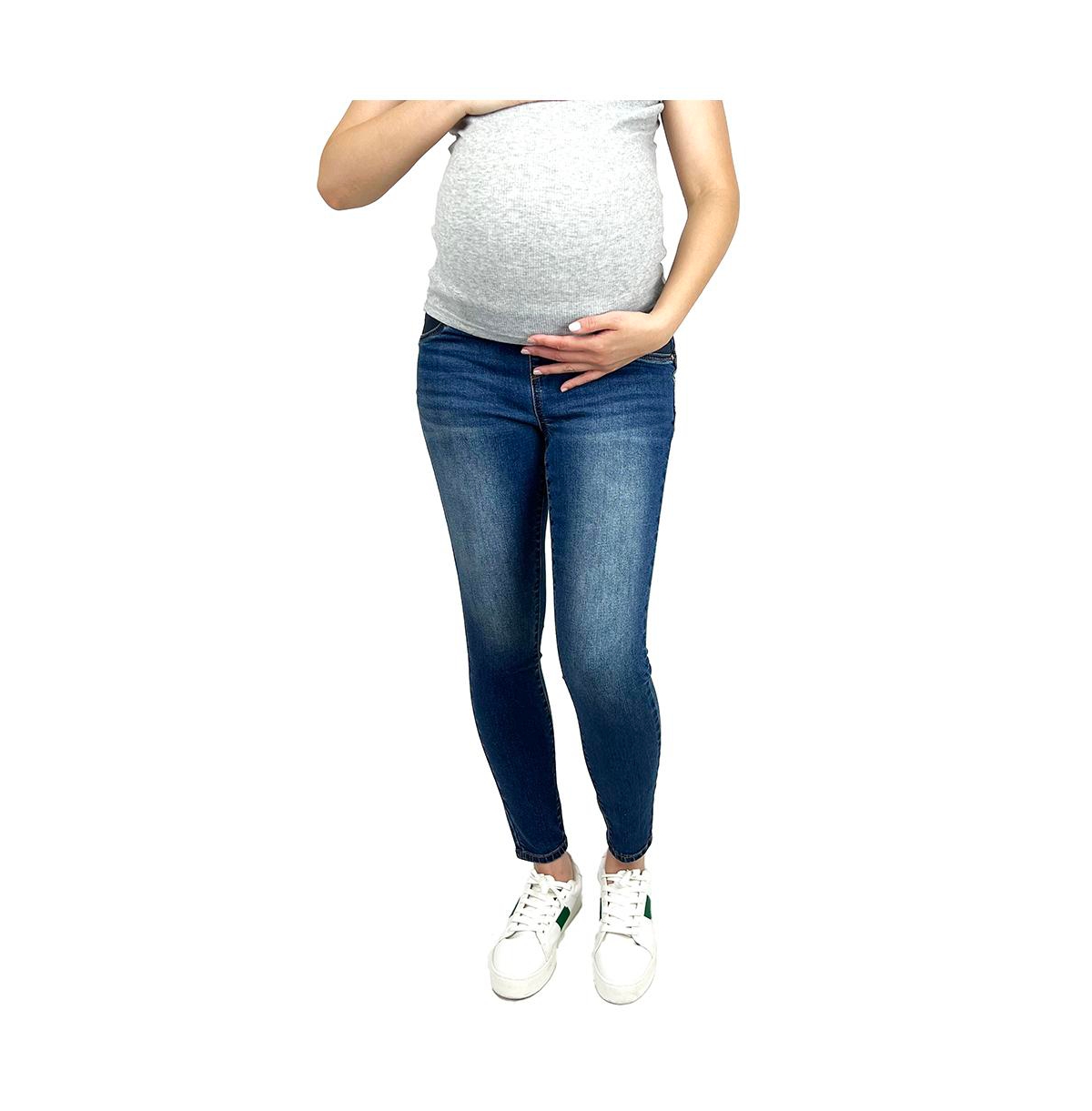 Maternity Lifter Skinny with Side Elastics Jeans - Blue