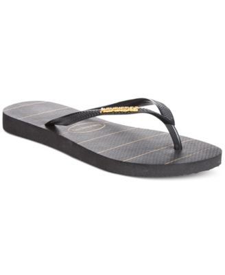 Havaianas - Slim Logo Metallic Flip Flops