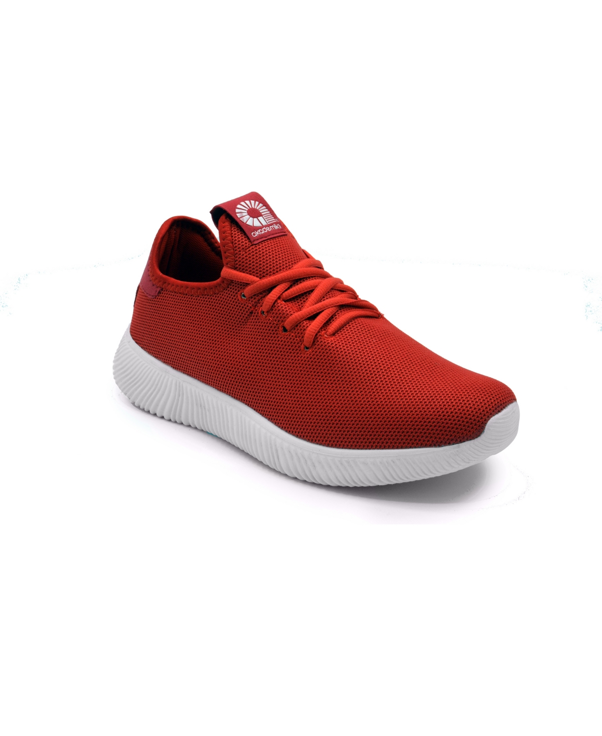 Shop Akademiks Men's Pulse Knit Jogger Sneakers In Red