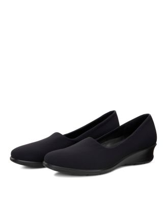 Felicia Stretch Leather Low-Heel Flats