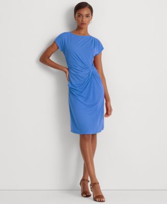 Lauren Ralph Lauren Women's Twist-Front Jersey Dress - Macy's